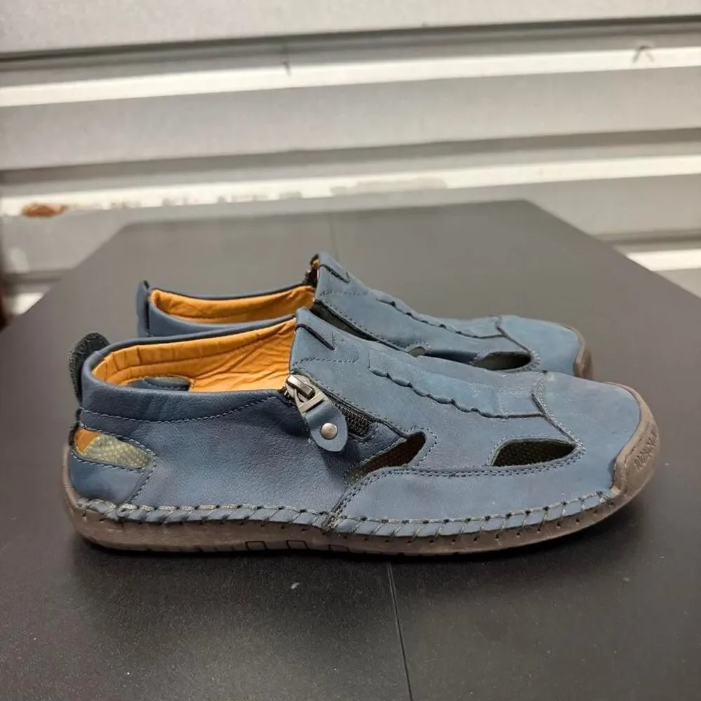 Greks Men's Blue and Navy Sandals